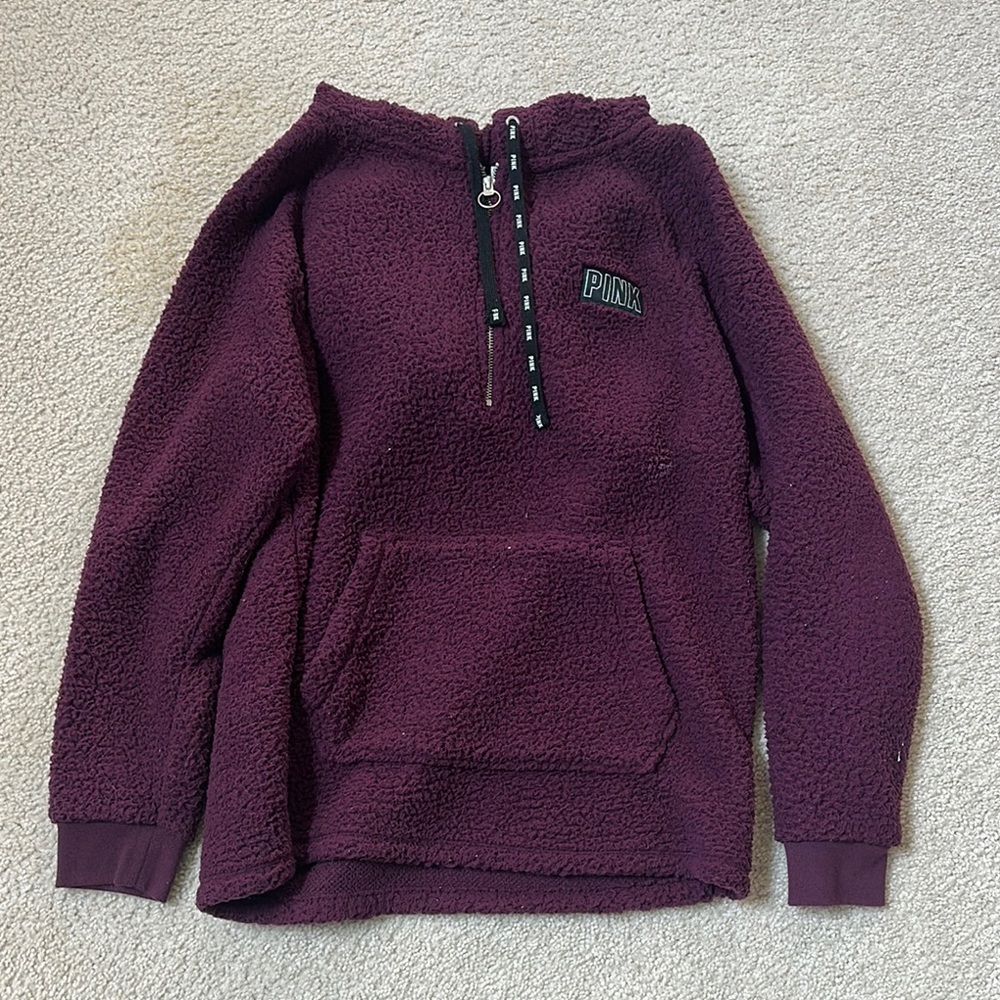 PINK Victoria's Secret Purple Sherpa Jacket